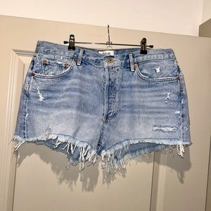 Agolde Parker Distressed Cut Off Shorts Swapmeet Size 32 12